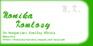 monika komlosy business card