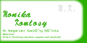 monika komlosy business card